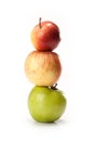 Different varieties of apples Royalty Free Stock Photo