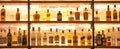 Different variety of alcohol in the bar Royalty Free Stock Photo