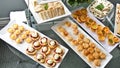 Different variety of finger food and savouries