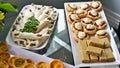 Different variety of finger food and savouries