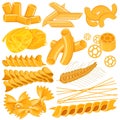 Different variety of Pasta Food Collection