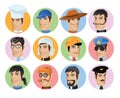 Different vector cartoon people professions characters set Royalty Free Stock Photo