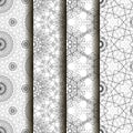 4 different vector seamless patterns. Royalty Free Stock Photo