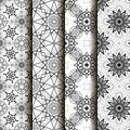 4 different vector seamless patterns. Royalty Free Stock Photo