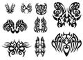 Different vector tribal tattoo Royalty Free Stock Photo