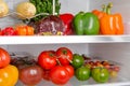 Different vegetables inside a refrigerator