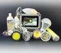 Different versions of LED Lamps Royalty Free Stock Photo
