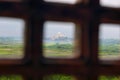 A different view of Taj Mahal in the distance from Agra Fort, Agra, India