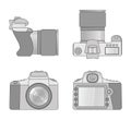 Different views of digital camera