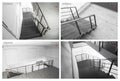 Views of stone stairs though CCTV camera Royalty Free Stock Photo