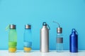 Different water bottles for sports Royalty Free Stock Photo