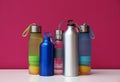 Different water bottles for sports Royalty Free Stock Photo