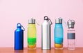 Different water bottles for sports Royalty Free Stock Photo