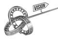 Different Way With VISION Sign Royalty Free Stock Photo