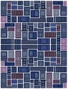 different windows pattern, set of windows , background of blue windows of different shapes, windows in the wall