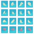 Different wings icon blue app