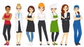Different woman professions set Royalty Free Stock Photo