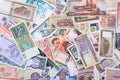 different world banknotes background Royalty Free Stock Photo