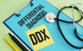 Differential Diagnosis DDX is shown using the text Royalty Free Stock Photo