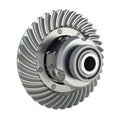 The differential gear on white background 3d illustration without shadow