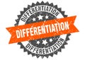 Differentiation stamp. differentiation grunge round sign.