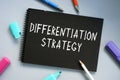 Differentiation Strategy sign on the page