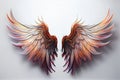 Differently Patterned Painted Angel Wings Made of Clay Royalty Free Stock Photo