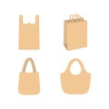 Differents kinds of vector bags icons Royalty Free Stock Photo