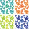 Different colorful leaf pattern Royalty Free Stock Photo