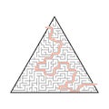 Difficult big maze. Game for kids and adults. Puzzle for children. Labyrinth conundrum. Flat vector illustration