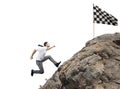 Difficult career and achievement business goal Royalty Free Stock Photo