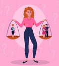 Difficult female choice between career and family