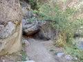 Ihlar Canyon. Cappadocia. Turkey. Landscapes of untouched nature near a rapid river in the depths of the canyon.