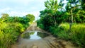 Difficult road in Mozambique