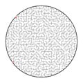 Difficult round labyrinth. Game for kids and adults. Puzzle for children. Labyrinth conundrum. Flat vector illustration isolated