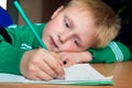 Difficult school homework Royalty Free Stock Photo