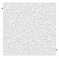 Difficult square maze. Game for kids and adults. Puzzle for children. One entrance, one exit. Labyrinth conundrum. Flat vector Royalty Free Stock Photo