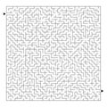 Difficult square maze. Game for kids. Puzzle for children and adult. One entrance, one exit. Labyrinth conundrum. Flat vector