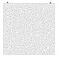 Difficult square maze. Game for kids. Puzzle for children and adult. One entrance, one exit. Labyrinth conundrum. Flat vector illu