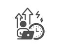 Difficult stress grows icon. Work pressure sign. Vector