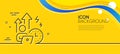 Difficult stress grows line icon. Work pressure sign. Minimal line yellow banner. Vector