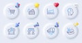 Difficult stress, Sale and Stress line icons. For web app, printing. Vector