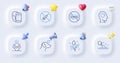 Difficult stress, Stop stress and No vaccine line icons. For web app, printing. Vector