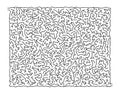 Difficult Vector Black and White Maze