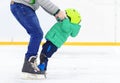 Difficulties of the first steps on skates