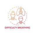 Difficulty breathing concept icon