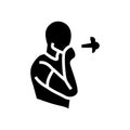 difficulty breathing disease symptom glyph icon vector illustration