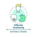 Difficulty swallowing concept icon Royalty Free Stock Photo