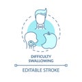 Difficulty swallowing concept icon Royalty Free Stock Photo