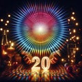 Diffraction Pattern Year Light diffraction creating a spectral p